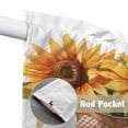 thumbnail image 2 of Sunflower Kitchen Window Curtains, Swag Curtains Valance for Bedroom Living Room Bathroom, Orange Yellow Floral Painting Watercolor Rod Pocket Window Treatment Curtain Block Drapes 2 Panels 36"x45", 2 of 9