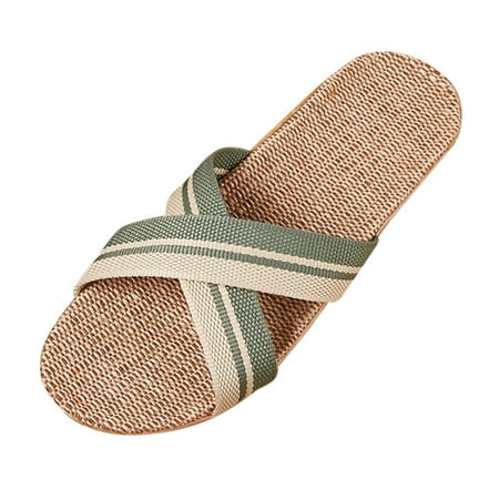 

KaLI_store House Slippers for Women Slippers for Women Soft Cushioned Thick Sole Shower Bathroom Indoor Outdoor House Slide Sandals Green