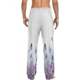 thumbnail image 3 of Blue Hydrangeas Flowers and Butterfly Men's Pajama Pants Lightweight Sleepwear Bottom Lounge Pants, 3 of 6