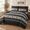 Black-Queen, variant on Olive Green Queen 7 Piece Boho Farmhouse Western Bed-in-a-Bag Set