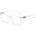 thumbnail image 4 of Classic Cross Non-prescription Clear Lens Eyeglasses for Man Women Thick Square Frame Eyewear, 4 of 5