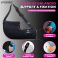 thumbnail image 4 of SPRINGBOK Arm Sling Shoulder Injury Immobilizer, Men & Women (1Pc, Black) for Pain Relief, Rotator Cuff, Sublexion, Surgery, Dislocated, Pain Relief, fit Left or Right-(XL), 4 of 6