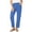 *Blue, variant on Women's Cotton-Linen Stretchy Pants,Lightweight Straight Leg Trousers For Women,Ladies Comfy Summer Ankle Pants with Pockets,Black,S-2XL