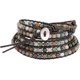 thumbnail image 2 of Pulsera de cuero en capas, Heilwiy con remaches, estampado de leopardo, estilo bohemio, multicapa, regalo, 2 of 5
