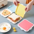 thumbnail image 4 of Fiambrera Cateissary para Sándwich Contenedor de Almacenamiento Fresco Aislado Merienda Desayuno Bento Horno Microondas, 4 of 6