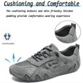 thumbnail image 2 of Men's Casual Outdoor Sneakers Breathable Comfort Waterproof for Hiking Mesh Non-Slip Summer Lightweight Classic Shoes Gray 11 US, 2 of 7