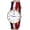Blue/Red, variant on Collections Women's 40mm Ultra Thin Case Slip Through Multicolor Nylon Strap Watch