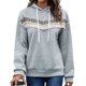 thumbnail image 1 of Sudadera con capucha para mujer, empalme de encaje, manga larga, cordón, sudadera con capucha para mujer, para el trabajo diario, escuela, gris, L, 1 of 6