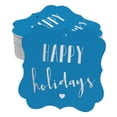 thumbnail image 1 of Inkdotpot Real Silver Foil Happy Holiday Tags Favor Bracket Shape Hang Pack Of 100 Paper Tags, 1 of 7