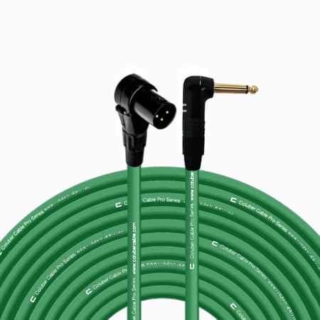 Columber Cable - Right Angle XLR Male to Right Angle 1/4" TS 3-Pin Connector