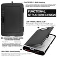thumbnail image 3 of 3X Clip Board Organizer Clipboards with Storage Nursing Clipboard Foldable File Folder Plastic Clipboard (Black), 3 of 8