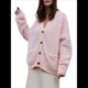 thumbnail image 3 of Cárdigan de para Mujer, Estilo Holgado, de Punto Cálido. Rosa M, 3 of 10