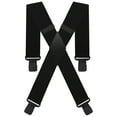 thumbnail image 3 of MENDENG Black Suspenders for Men Heavy Duty Clips 2" Adjustable X Back Suspender Wedding Gifts, 3 of 5