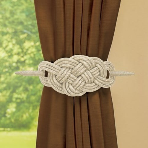 KnotStyle Curtain Tie BacksSet of 2Cream