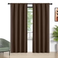 thumbnail image 1 of Cortinas Blackout Marrones, Juego de 2 Paneles, 52x96 Pulgadas, Cortinas Blackout con Bolsillo para Barra, Cortinas Térmicas Aislantes para Ventanas en Verano, Cortinas Sólidas con Privacidad Asegura, 1 of 7