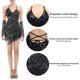 thumbnail image 5 of Vestido Borla Mujer Moda Halter Vestido Elegante Estilo Samba Vestido con Manga Sólido Kuymtek Negro Única para Mujer, 5 of 8