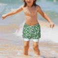 thumbnail image 5 of Rocae Leopard print St. Patrick's Day for Teen Beach Trunks Boys Swim Trunks with Compression Liner Quick Dry Board ShortsSmall, 5 of 9