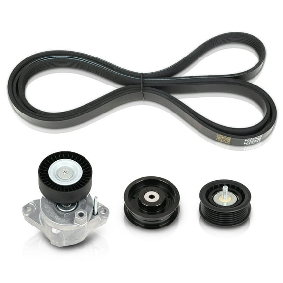 PIT66 Engine Drive Belt Tensioner & Idler Pulley Serpentine Belt kit Fit for Mercedes-Benz