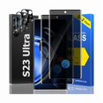 thumbnail image 1 of Chenchen [2+2 Packs] For Samsung Galaxy S23 Ultra Privacy Screen Protector and Camera Lens Protector, Fingerprint Unlock, 9H Hardness, No Bubble, Easy Installation, Anti Scratch (6.8 Inch), 1 of 1
