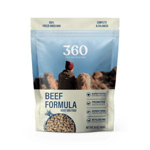 360 Pet Nutrition Beef Freeze Dried Dog Food, 16 oz