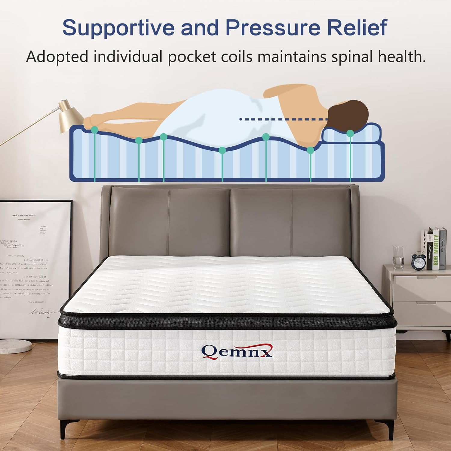 12 Inch King Size Mattress, Medium Firm Mattress for Cool Night & Pressure Relief,Edge Support Pressure Relief with Motion Isolating, Ships Compressed
