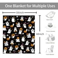 thumbnail image 3 of Halloween Blanket Skeletons and Pumpkins Blankets Funny Halloween Throw Blanket Funny Halloween Goth Ghost Decor Stuff Gift Super Soft Cozy, 3 of 6