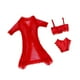thumbnail image 5 of Pijama para muñeca de 11,5 pulgadas, ropa de baño, ropa interior, hecha a mano. Rojo, 5 of 9