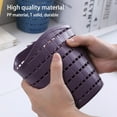 thumbnail image 3 of Rotatable Hook Kitchen Drainage Storage Basket, Hollow Plastic Hanging Storage Basket for Sink, Multi-Purpose Kitchen Organizer for Fruits Vegetables Utensils, Space-Saving Sink Storage Bin, Coffee, 3 of 4