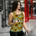 thumbnail image 6 of Bixox Women's Sunflowers Printed Sleeveless Fitness Workout Running Quick-Dry Tank Top, 6 of 7