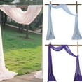 thumbnail image 2 of Elegant Sheer Chiffon Arch Curtain Wedding Arch Drape for Wedding Party, 2 of 14