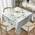 thumbnail image 2 of Spring Floral Tablecloth 60x60 Inch Square, Sage Green Leaves Table Cloth, Watercolor Eucalyptus Leaf Summer tablecloths Polyester Fabric Farmhouse Decorative for Spring Home Kitchen Dining Party, 2 of 6