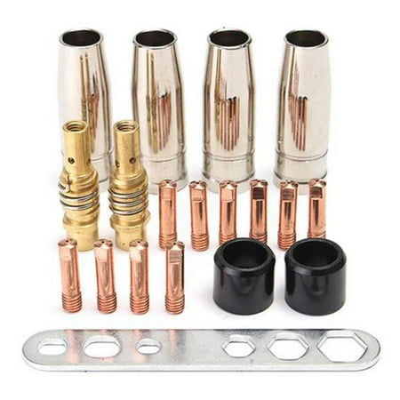 

19Pcs Nozzle Contact Tips Holder for Welder Torch Contact Semi-Automatic Welding Tool for 15AK Welding Torch