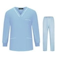 thumbnail image 1 of Nursing Scrubs V Neck Scrub Top and Pants for Veterinary SPA Operating Room S, 1 of 9