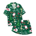 thumbnail image 2 of Hpapadks Baby Pajamas Christmas Collar Short Sleeve Pajama Set Button Down Pjs for Girls D 4-5 Years, 2 of 5