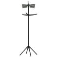 thumbnail image 2 of SONGMICS 2-Tier Clothes Drying Rack, 72-Inch Folding Laundry Drying Rack with 3 Rotatable Arms for Hangers, 24 Clips, Stainless Steel, for 27 Pieces of Clothes, Black, 2 of 6