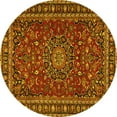 thumbnail image 1 of Ahgly Company Indoor Round Persian Yellow Traditional Area Rugs, 8' Round, 1 of 4