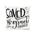 thumbnail image 1 of Saved by Grace | Pillow Cover | | Faith Gift | Gospel Home Decor | Ephesians 2:8 | Famous Quotes | Motivational Quotes | Bedroom Decor, 1 of 3