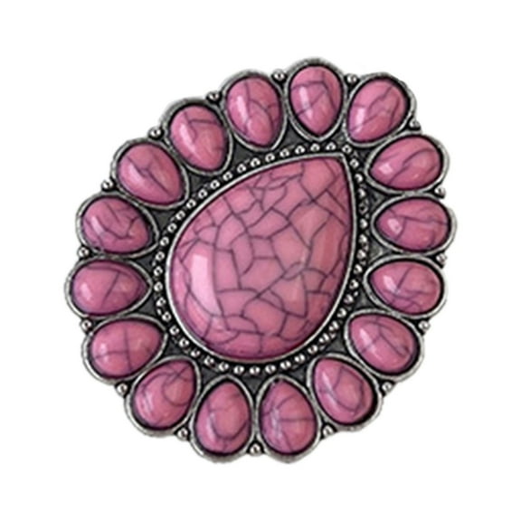 Turquoise Phone Holder Grip Irregular Texture Teardrop Flower for Phone Holder Ring Expandable Collapsible Phone Stand