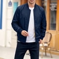 thumbnail image 5 of JPVDPA Mens Bomber Jacket Lightweight Casual Spring Fall Windbreaker Zip Up Coat with Pockets Navy XXXL, 5 of 9