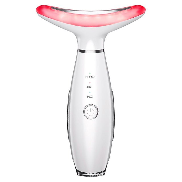 Rechargeable Facial And Neck Massager With Tri-Color LED And Heating Mode, Neck And Facial Skin Massage Care Tool, Gifts For Women, Mother's Day Gift
