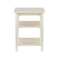 thumbnail image 4 of Linon Regan Wood Side Table Curved Legs 2 Spacious Shelves in Off White Finish, 4 of 13