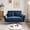 Blue, variant on 48" Modern Faux Leather Loveseat with 2 Pillows - Small Space Sofa for Living Room, Bedroom, Apartment & Office