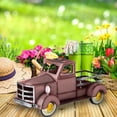 thumbnail image 3 of Del Jardín De La Camioneta Pickup Del Estilo Retro Con La Maceta Del Camión De Las Luces Del Coche Para El Patio Del Porche seitruly HA043507-05, 3 of 4