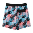 thumbnail image 4 of Tisuna Beach Swim Shorts For Mens Floral Print Drawstring Elastic Waist Straight Leg Trunks Fashion Lightweight Men'S Pool Beach Party Casual Daily Wear Sky Blue Size S, 4 of 7