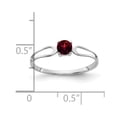 thumbnail image 2 of Real 14kt White Gold 4mm Garnet Ring Size: 6; for Adults and Teens; for Women and Men, 2 of 2