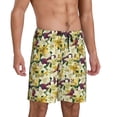 thumbnail image 2 of Wukai Lilies Flowers Men’s Short Pajama Pants With Pockets Soft Sleep Pj Shorts for Men-4X-Large, 2 of 6
