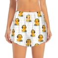 thumbnail image 4 of Lsque Cute Duck With Headphone Printed Women's Running Shorts with Liner Pockets,Elastic Quick Dry Workout Athletic Gym Yoga Shorts,Womens High Waist Shorts-Small, 4 of 9