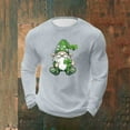 thumbnail image 5 of Amzcrzy - Sudadera Para Hombre, Estilo Informal, Holgada, Elástica, Para Fitness, Para El Hogar, Con Estampado Del Día De San Patricio, Manga Larga, Cuello Redondo, Blusa Gris, Talla M, 5 of 5