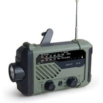 XLN-290WB AM/FM NOAA Weather Emergency Solar Crank Radio Receiver and Flashlight