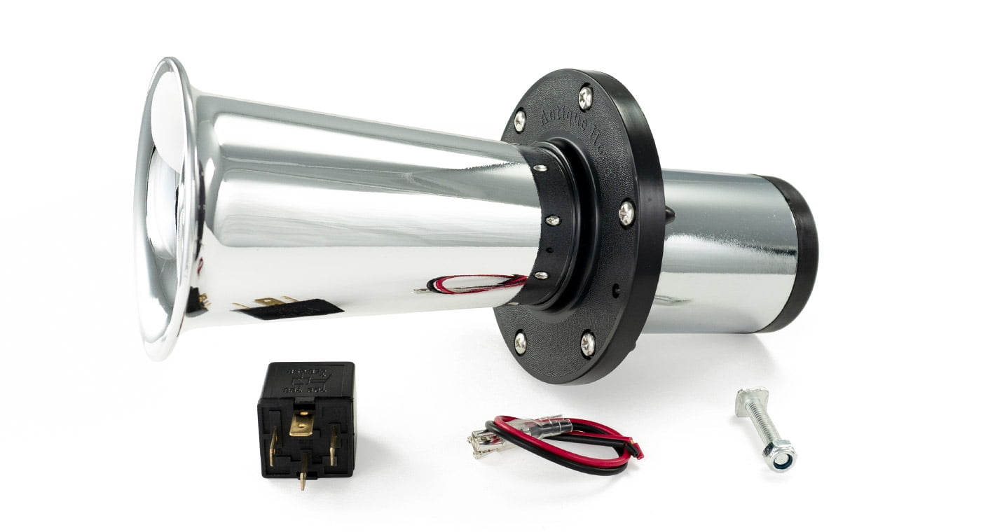 HornBlasters Chrome MotorDriven Oogah/Klaxon Electric Air Horn 12